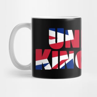 United Kingdom Flag Text Logo Mug